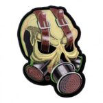 Strap Eyed Green Skull Patch, Gas Mask Skull Patches