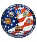 Support Our Troops Round Memorial Patch, Patriotic Patches