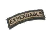 The Tactical Expendable Tab Patch Military Morale Patches | stitchpatches.com