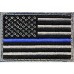 Thin Blue Line Morale Patch Courage in Service Strength | stitchpatches.com