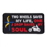 Two Wheels Saved My Life Patch, Christian Patches