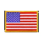 United States Flag Patch Gold Border | stitchpatches.com